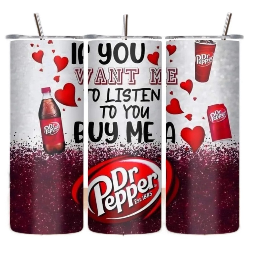 Handmade Dr. Pepper‎ Tumbler. NWOT